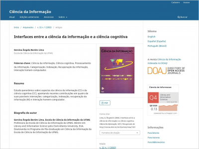 Imagem do post Interfaces entre a ciência da informação e a ciência cognitiva