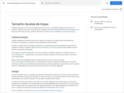Imagem do post Tamanho da área de toque