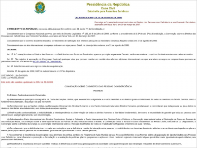 Imagem do post Decreto de Convenção Internacional sobre os Direitos das Pessoas com Deficiência e seu Protocolo Facultativo