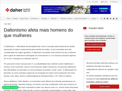 Imagem do post Daltonismo afeta mais homens do que mulheres