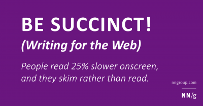 Imagem do post Be Succinct! (Writing for the Web)