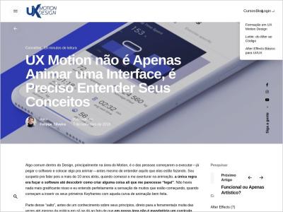 Imagem do post UX Motion não é apenas animar uma interface, é preciso entender seus conceitos