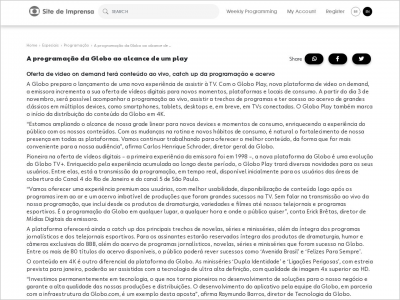 Imagem do post A programação da Globo ao alcance de um play