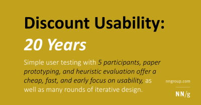 Imagem do post Discount Usability: 20 Years