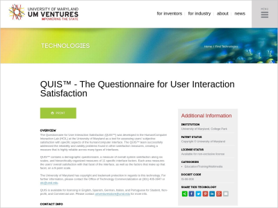 Imagem do post QUIS™ - The Questionnaire for User Interaction Satisfaction