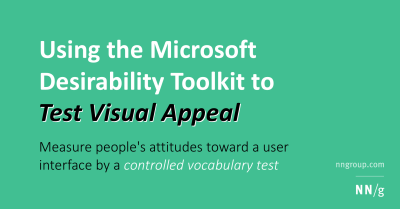 Imagem do post Using the Microsoft Desirability Toolkit to Test Visual Appeal